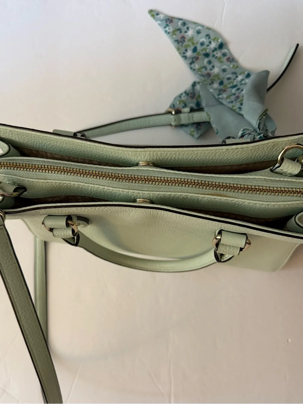kate spade Mint Green Pebble Leather Satchel